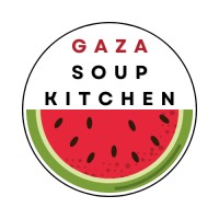 Logo featuring a watermelon that says 'Gaza Soup Kitchen'