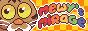 Colorful animated banner of a cartoon brown tabby's head sniffing and blinking that says 'Mewy's Mirage'