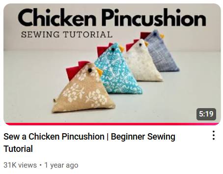Thumbnail of a YouTube video about making chicken beanbags.